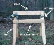 Bit-Grip Man's Completed Sawhorse with Bit-Grips.